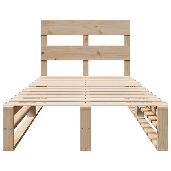 vidaXL Solid Wood Bed Frame without Mattress 75x190 cm Pine Wood
