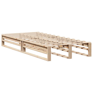 vidaXL Solid Wood Bed Frame without Mattress 75x190 cm Pine Wood