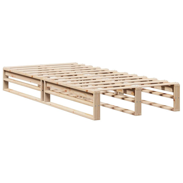 vidaXL Solid Wood Bed Frame without Mattress 75x190 cm Pine Wood