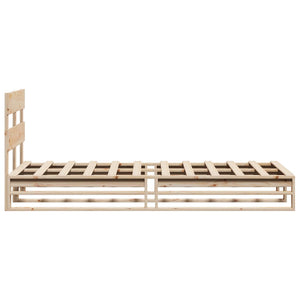 vidaXL Solid Wood Bed Frame without Mattress 75x190 cm Pine Wood