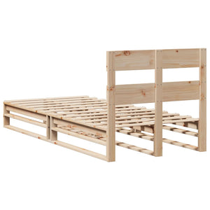vidaXL Solid Wood Bed Frame without Mattress 75x190 cm Pine Wood