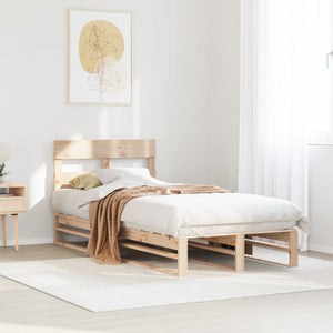 vidaXL Solid Wood Bed Frame without Mattress 75x190 cm Pine Wood