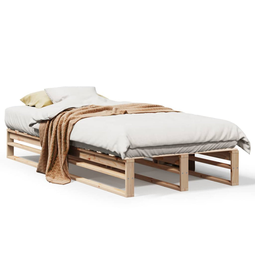 vidaXL Solid Wood Bed Frame without Mattress 100x200 cm Pine Wood