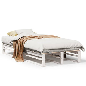 vidaXL Solid Wood Bed Frame White 100x200 cm Pine