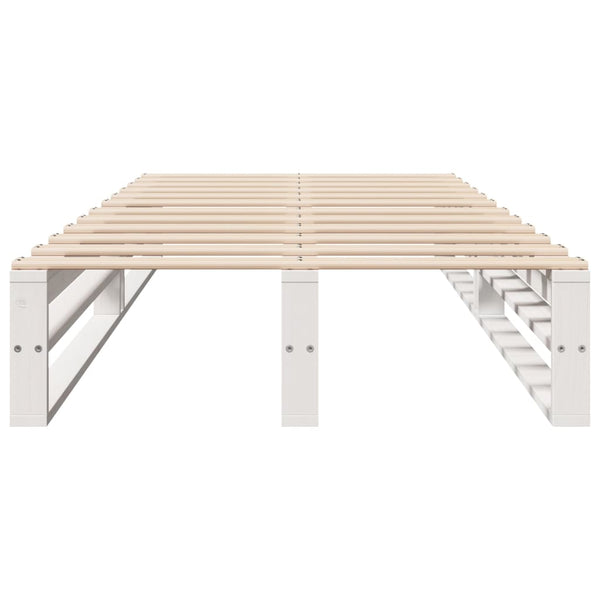 vidaXL Solid Wood Bed Frame White 100x200 cm Pine