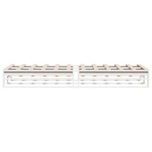 vidaXL Solid Wood Bed Frame White 100x200 cm Pine