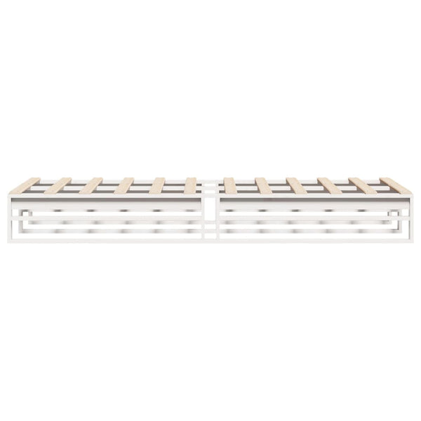vidaXL Solid Wood Bed Frame White 100x200 cm Pine