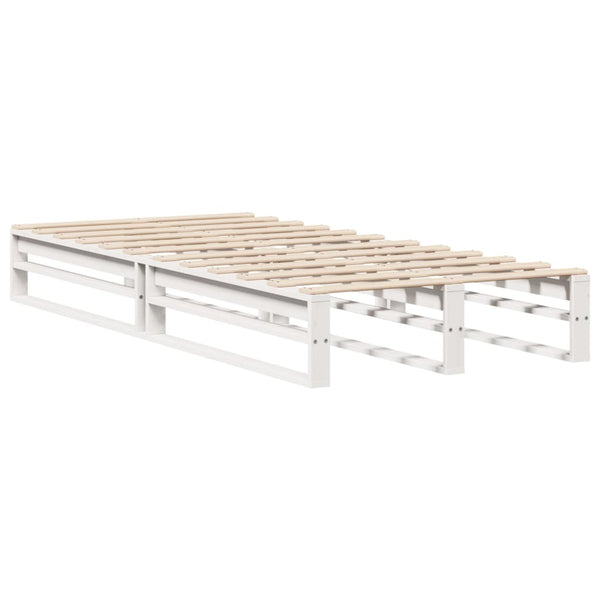 vidaXL Solid Wood Bed Frame White 100x200 cm Pine