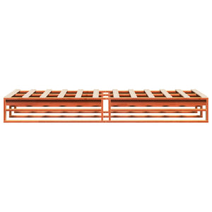 vidaXL Solid Wood Bed Frame without Mattress Waxed Brown 100x200 Pine Wood