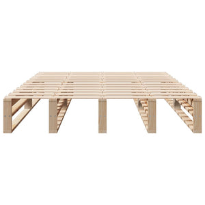 vidaXL Solid Wood Bed Frame without Mattress 140x200 cm Pine Wood