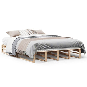 vidaXL Solid Pine Bed Frame without Mattress 150x200 cm