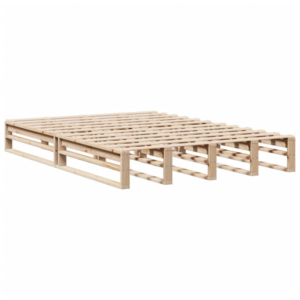 vidaXL Solid Pine Bed Frame without Mattress 150x200 cm