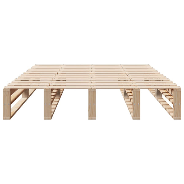 vidaXL Solid Pine Bed Frame without Mattress 150x200 cm