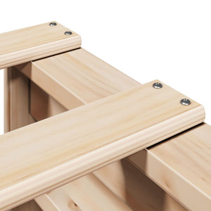 vidaXL Solid Pine Bed Frame without Mattress 150x200 cm