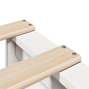 vidaXL Solid Wood Bed Frame without Mattress White 150x200 cm Pine Wood