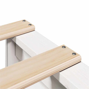 vidaXL Solid Wood Bed Frame White 75x190 cm Pine Wood