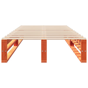 vidaXL Solid Wood Bed Frame without Mattress Waxed Brown 75x190 cm Pine Wood