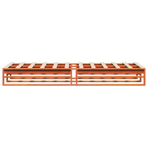 vidaXL Solid Wood Bed Frame without Mattress Waxed Brown 75x190 cm Pine Wood