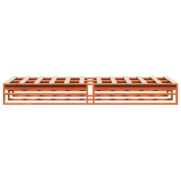 vidaXL Solid Wood Bed Frame without Mattress Waxed Brown 75x190 cm Pine Wood