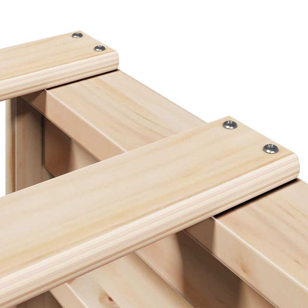 vidaXL Solid Wood Bed Frame without Mattress 120x190 cm Pine