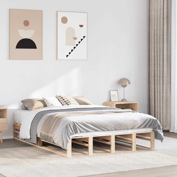 vidaXL Solid Wood Bed Frame without Mattress 120x190 cm Pine