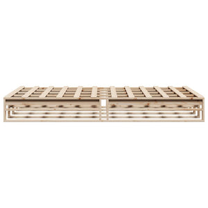vidaXL Solid Wood Bed Frame without Mattress 135x190 cm Pine Wood