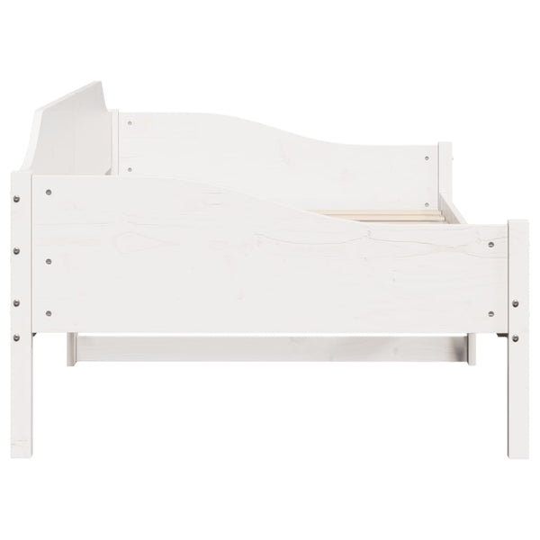 vidaXL Solid Wood Bed Frame White 90x190 cm Pine Wood (No Mattress)
