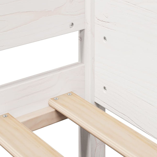 vidaXL Solid Wood Bed Frame White 90x190 cm Pine Wood (No Mattress)