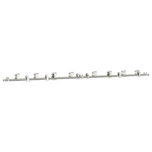 vidaXL Sliding Door Hardware Kit 366 cm Stainless Steel Silver