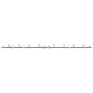 vidaXL Sliding Door Hardware Kit 366 cm Stainless Steel Silver