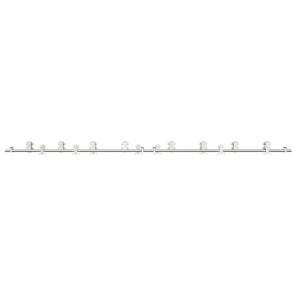 vidaXL Sliding Door Hardware Kit 366 cm Stainless Steel Silver