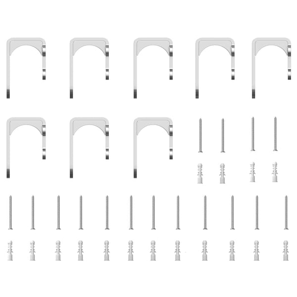 vidaXL Sliding Door Hardware Kit 366 cm Stainless Steel Silver
