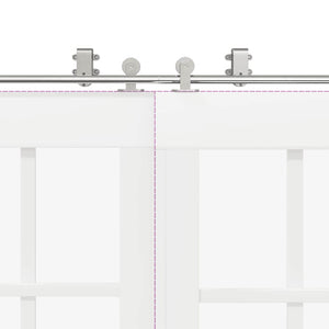vidaXL Sliding Door Hardware Kit 366 cm Stainless Steel Silver