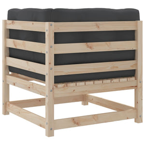 vidaXL 4-piece Garden Sofa Set with Cushions Solid Pine Wood