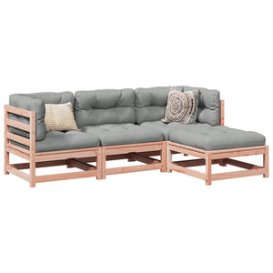 vidaXL 4-piece Garden Sofa Set with Cushions Solid Douglas Fir Wood