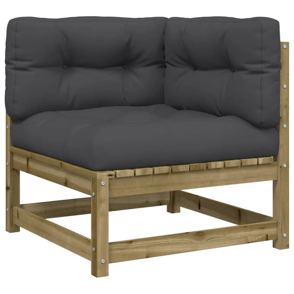 vidaXL 4-piece Garden Sofa Set with Cushions Impregnated Pinewood