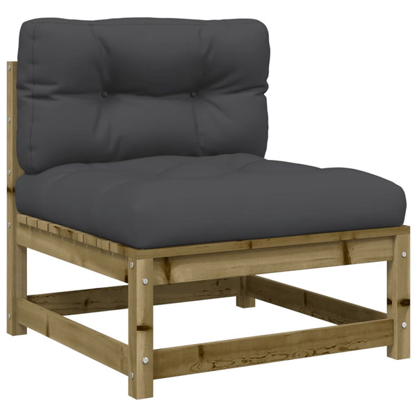 vidaXL 4-piece Garden Sofa Set with Cushions Impregnated Pinewood