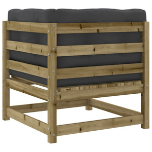 vidaXL 4-piece Garden Sofa Set with Cushions Impregnated Pinewood