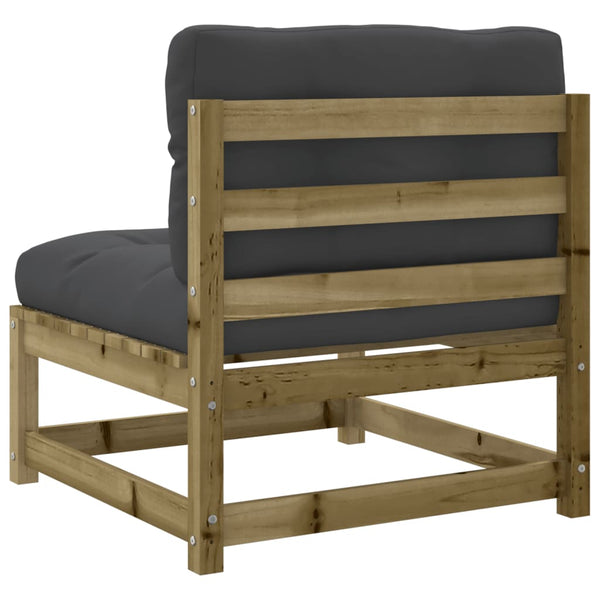 vidaXL 4-piece Garden Sofa Set with Cushions Impregnated Pinewood
