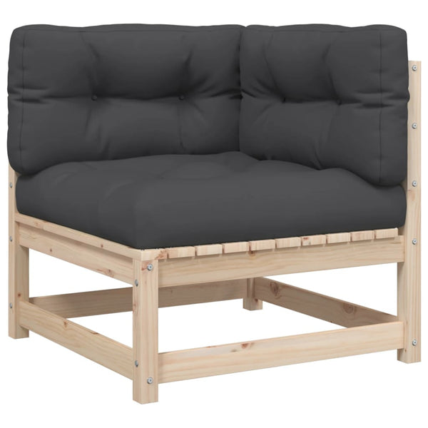 vidaXL 2-piece Garden Sofa Set with Cushions Solid Pinewood