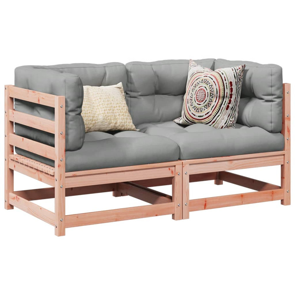 vidaXL 2-Piece Garden Sofa Set with Cushions Solid Douglas Fir