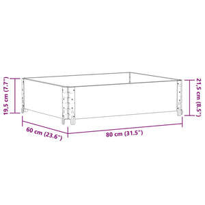 vidaXL Planter 80x60 cm Solid Pine Wood