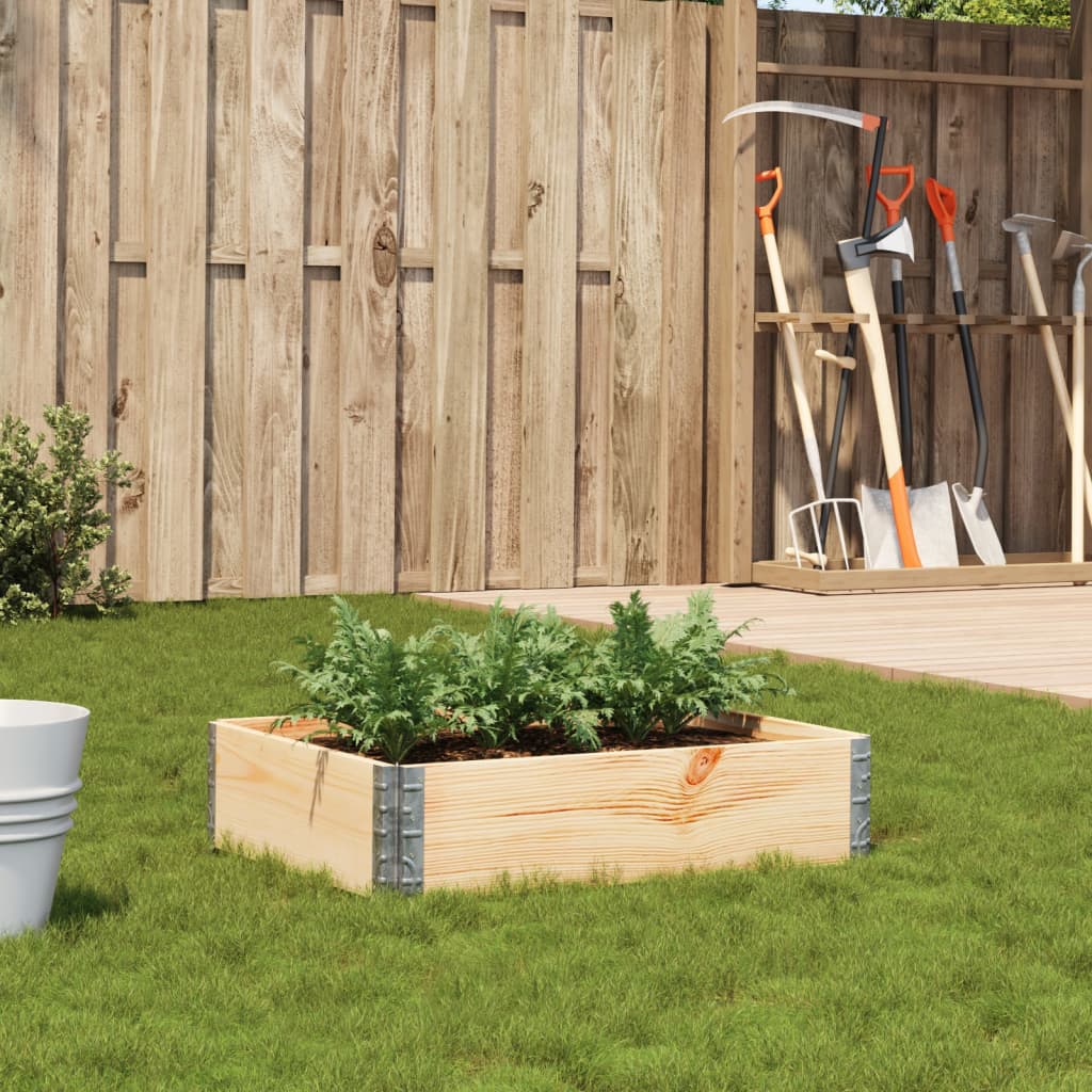 vidaXL Planter 80x60 cm Solid Pine Wood