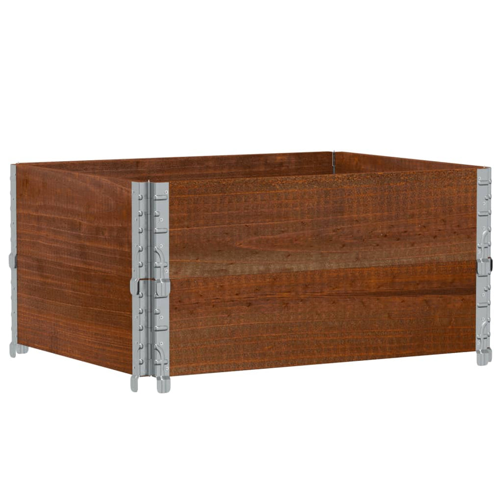 vidaXL Raised Garden Bed Brown 80x60 cm Solid Pine Wood