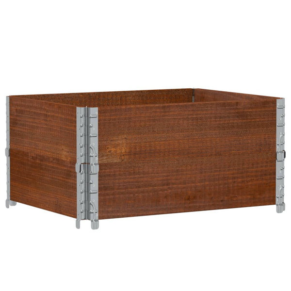 vidaXL Raised Garden Bed Brown 80x60 cm Solid Pine Wood