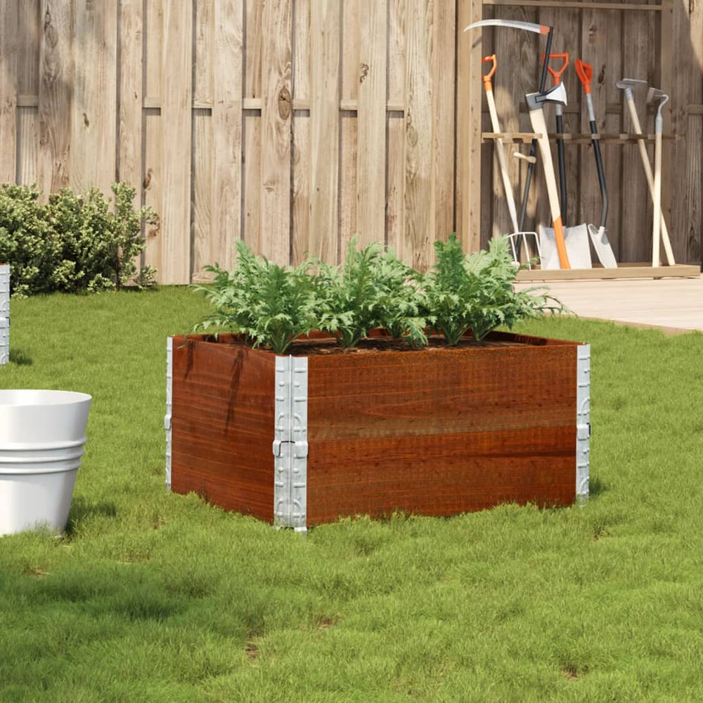 vidaXL Raised Garden Bed Brown 80x60 cm Solid Pine Wood