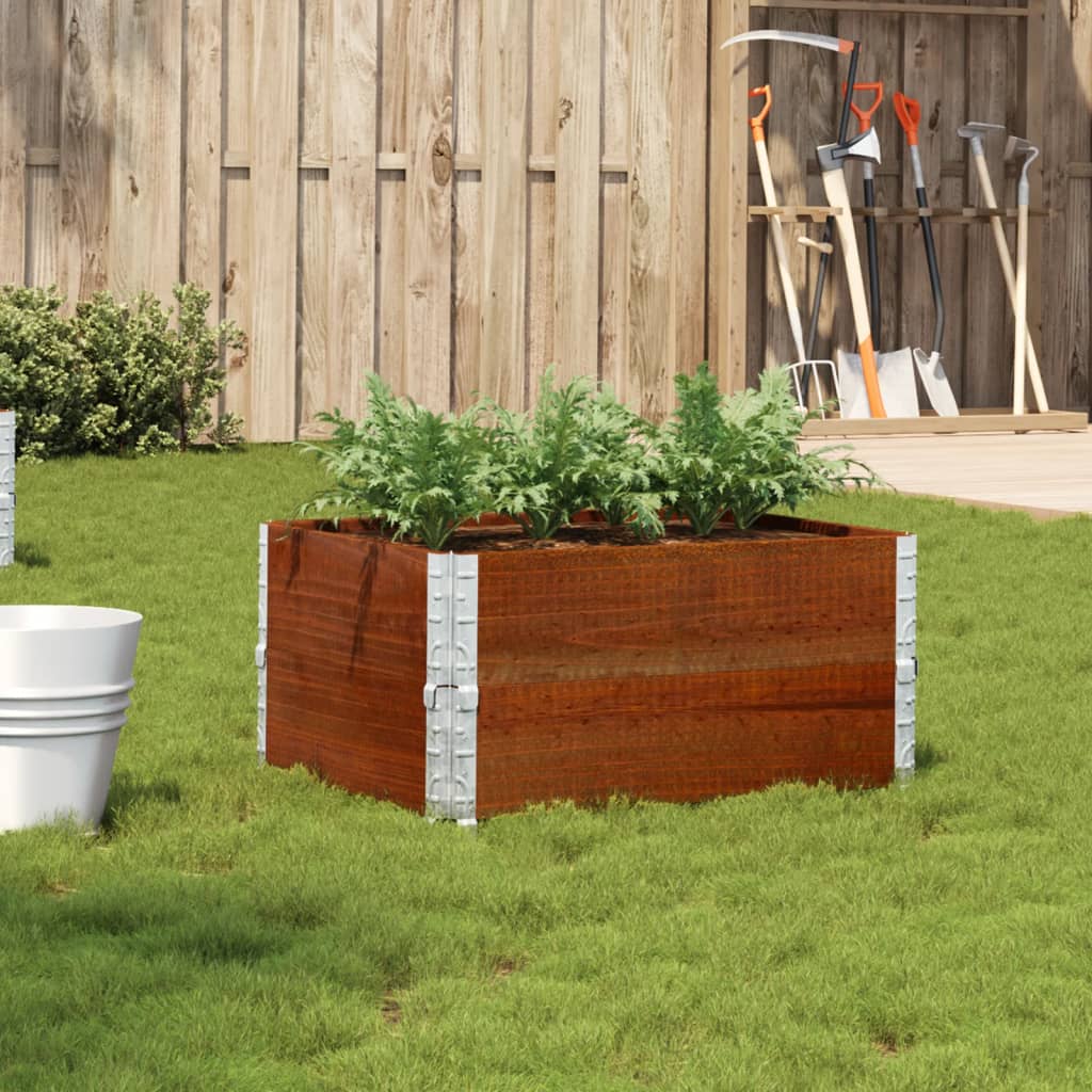 vidaXL Raised Garden Bed Brown 80x60 cm Solid Pine Wood