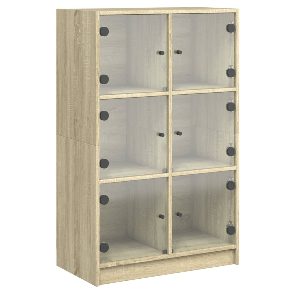 vidaXL Highboard with Doors Sonoma Oak 68x37x109 cm Engineered Wood