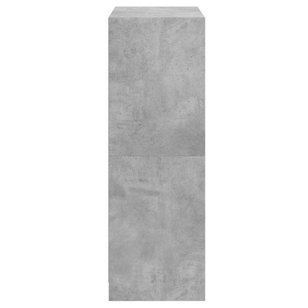 Betongraues Highboard mit Türen, 68x37x109 cm