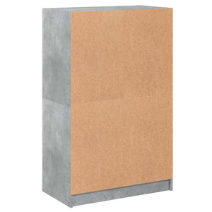 Betongraues Highboard mit Türen, 68x37x109 cm